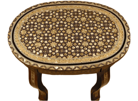 Moroccan Oval Mother of pearl table