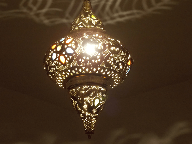 Moroccan Lantern candle stick shaped