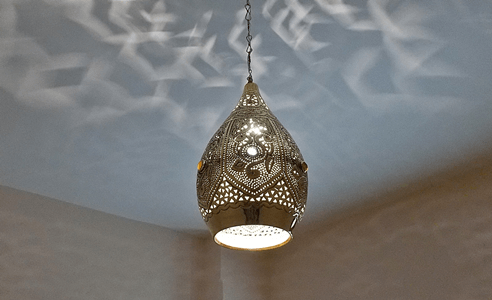 Brass Ceiling Jeweled Lamp Shades Pendant